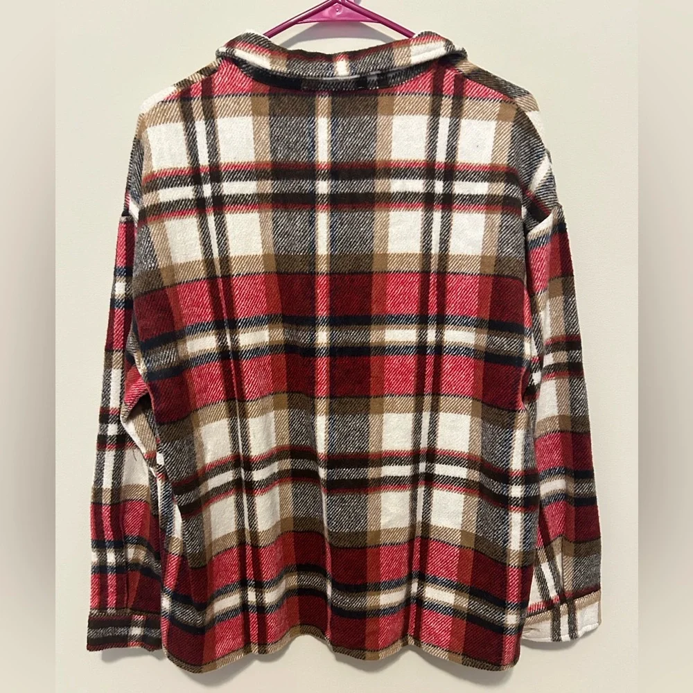 Red Plaid Shacket - Picture 3 of 3